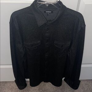 Express Charcoal Button-Up Shirt